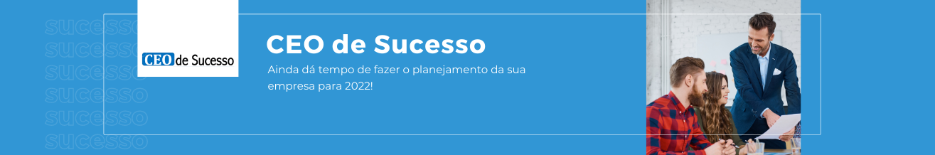 Banner de propaganda CEO de Sucesso